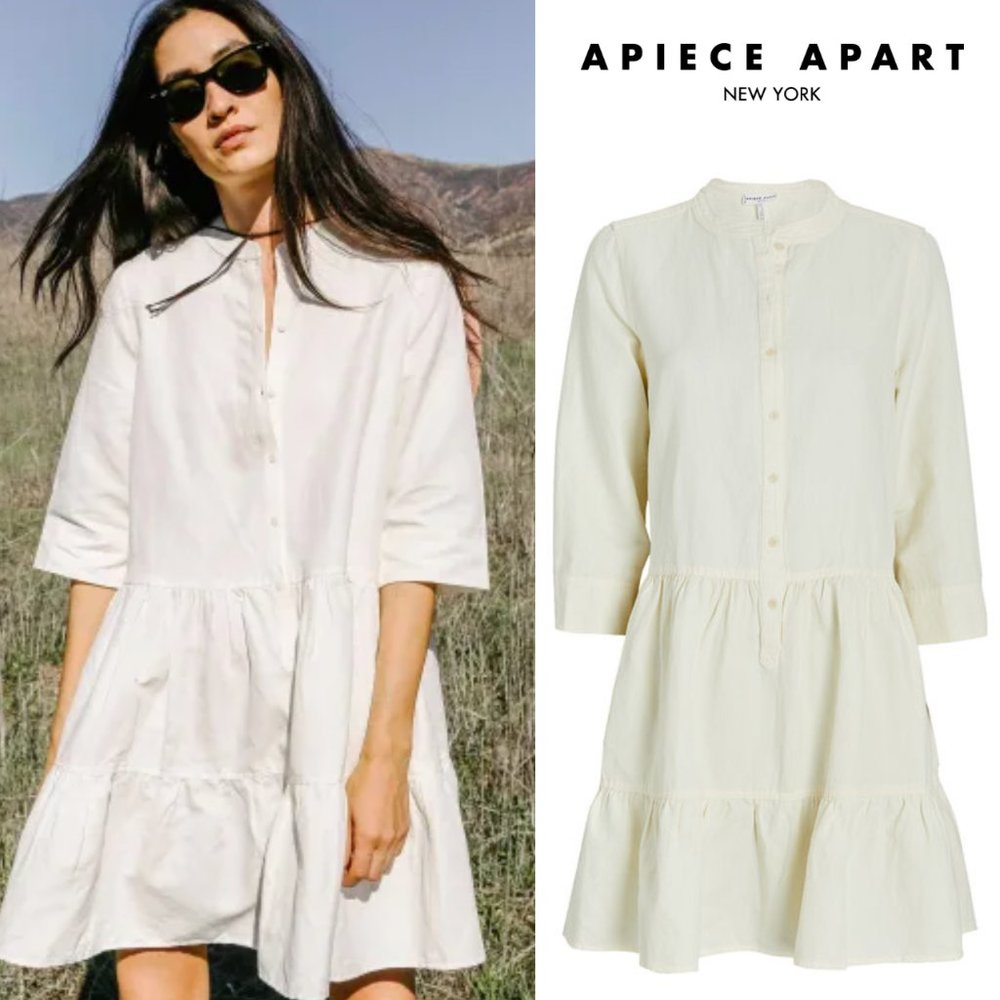NEW Apiece Apart Maurino Drop Waist Dress